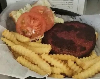 Fried Baloney Sandwich and Fries