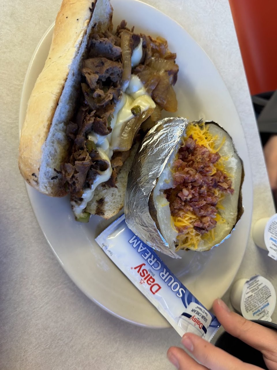 Philly Cheesesteak Sandwich Basket